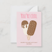 Cool als Eiscreme Kinder Klassenräume Valentine Mitteilungskarte (Vorderseite)