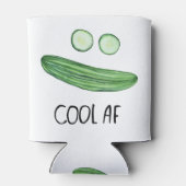Cool als Gurke "Cool AF" Wasserfarbe Dosenkühler (Rückseite)
