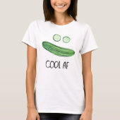 Cool als Gurke "Cool AF" Wasserfarbe T-Shirt (Vorderseite)
