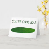 Cool als Gurke Gemüse Geburtstag Karte (Gelbe Blume)