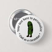 Cool als Gurke Personalisiert Button (Vorne & Hinten)