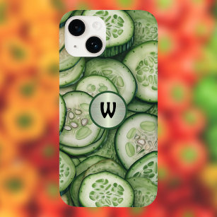 Cool als Gurken Grünes Veggie Monogramm Case-Mate iPhone 14 Hülle