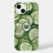 Cool als Gurken Grünes Veggie Monogramm Case-Mate iPhone Hülle (Rückseite)