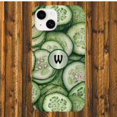 Cool als Gurken Grünes Veggie Monogramm iPhone Hülle
