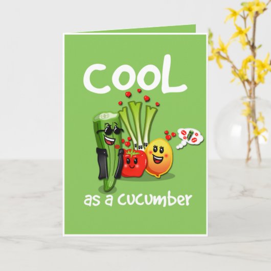 Cool als Gurken-Gruß-Karte Karte (Gelbe Blume)