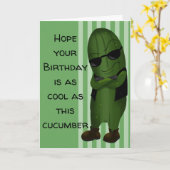 Cool als Gurken zum Geburtstag Karte (Gelbe Blume)