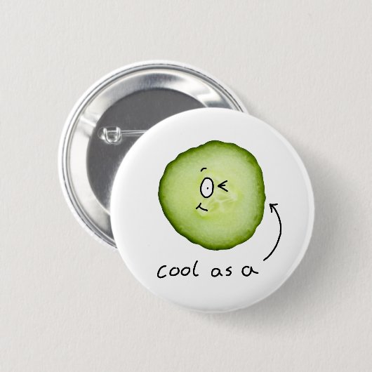 cool als Gurkenfleisch-Abzeichen Button (Vorne & Hinten)