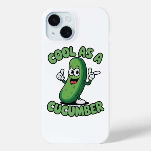 Cool als Gurkenkostüm Funny Cucumber Case-Mate iPhone Hülle (Rückseite)