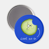 cool als GurkenKühlschrankmagnet Magnet (Vorderseite/Rückseite)