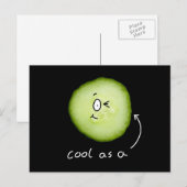 cool als Gurkenpostkarte Postkarte (Vorne/Hinten)