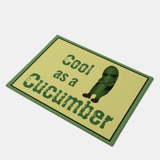 Cool als Gurkenwitscher Fußmatte (Schrägansicht)