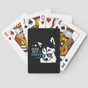 Cool als Huskyhund Spielkarten
