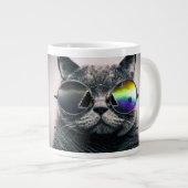 Cool als Katze Jumbo-Tasse (Vorderseite Rechts)