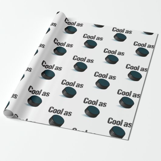 Cool als Puck Hockey Geschenkpapier (Ungerollt)