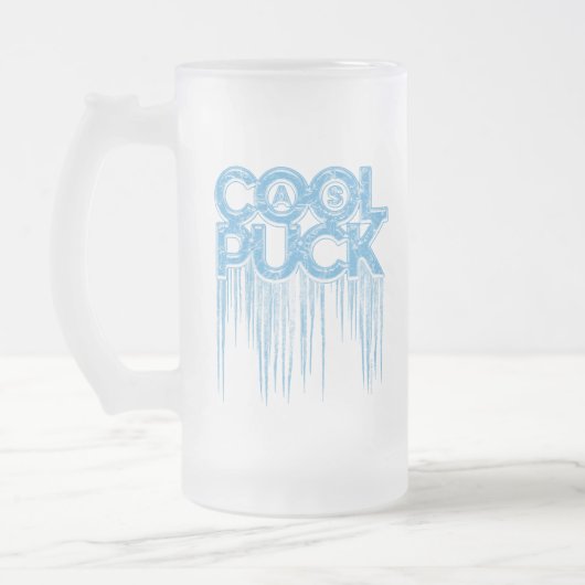 Cool als Puck Mattiert Glass Beer Tasse (Links)