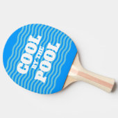 Cool am Schwimmbad lustige Sommerspiele Tischtenni Tischtennis Schläger (Seitenansicht)
