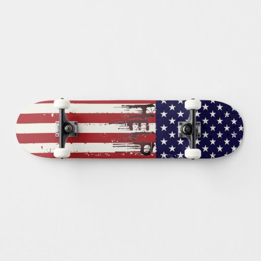 Cool American Flag Help Skateboard! Skateboard (Horizontal)
