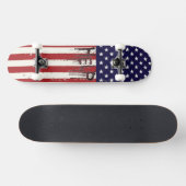 Cool American Flag Help Skateboard! Skateboard (Horizontal)