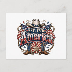 Cool Amerika 1776 Patriotisch Postkarte