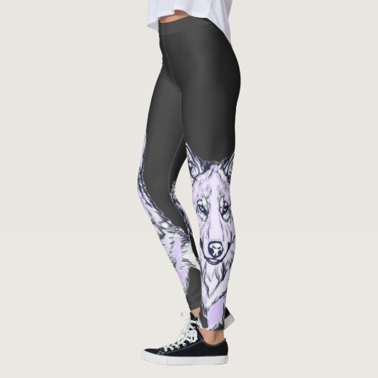Cool Amethyst White Wolf Leggings (Links)