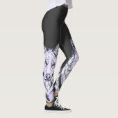 Cool Amethyst White Wolf Leggings (Rechts)