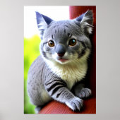 Cool and adorable Hybrid Cat Koala | AI Art Poster (Vorne)