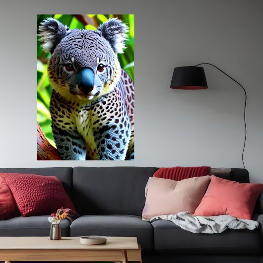 Cool and adorable Hybrid Jaguar Koala | AI Art Poster