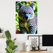 Cool and adorable Hybrid Jaguar Koala | AI Art Poster (Heimbüro)