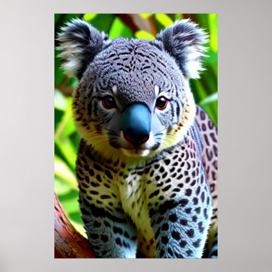 Cool and adorable Hybrid Jaguar Koala | AI Art Poster (Vorne)