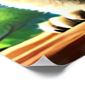 Cool and adorable Hybrid Lion Koala | AI Art Poster (Ecke)