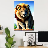 Cool and adorable Hybrid Lion Koala | AI Art Poster (Heimbüro)