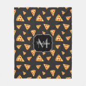 Cool and fun pizza slices pattern Monogram Fleecedecke (Vorderseite)