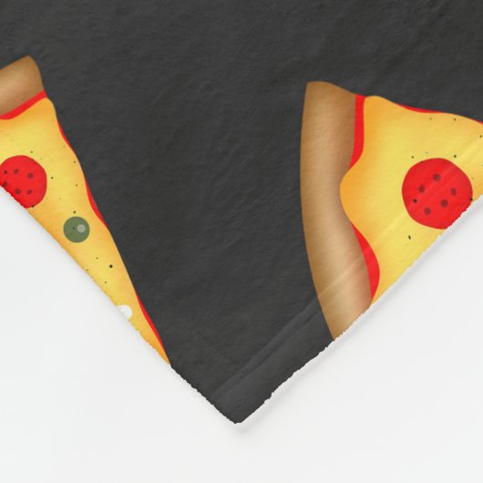 Cool and fun pizza slices pattern Monogram Fleecedecke (Ecke)