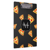 Cool and fun pizza slices pattern Monogram Klemmbrett (Rechts)