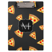 Cool and fun pizza slices pattern Monogram Klemmbrett (Vorderseite)