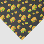 Cool and fun yummy burger pattern dark gray seidenpapier (Ausschnitt)