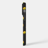 Cool and fun yummy burger pattern Monogram iPhone Hülle (Linke Seite)