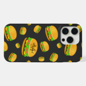Cool and fun yummy burger pattern Monogram iPhone Hülle (Rückseite (Horizontal))
