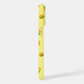 Cool and fun yummy burger pattern Monogram yellow  iPhone Hülle (Rechte Seite)