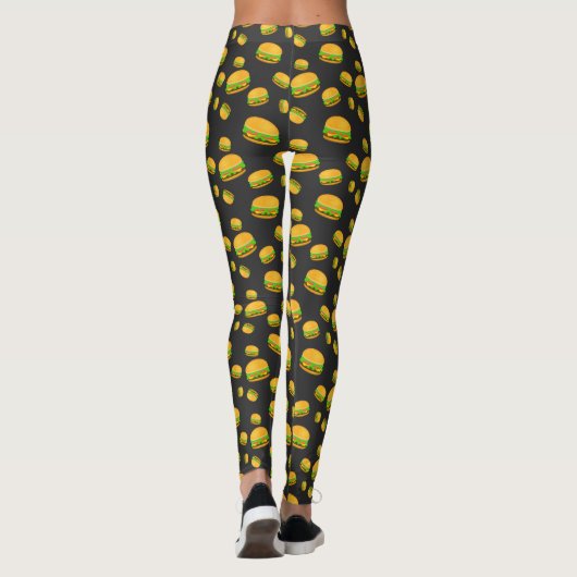 Cool and fun yummy burger pattern socks leggings (Rückseite)