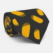 Cool and fun yummy taco pattern dark gray krawatte (Gerollt)