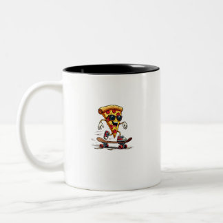 Cool and Funny National Pizza Day: Laugh, Enjoy Zweifarbige Tasse