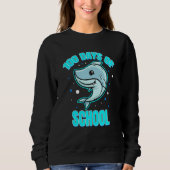 Cool And Smart Shark For 100 Days Of School Sweatshirt (Vorderseite)