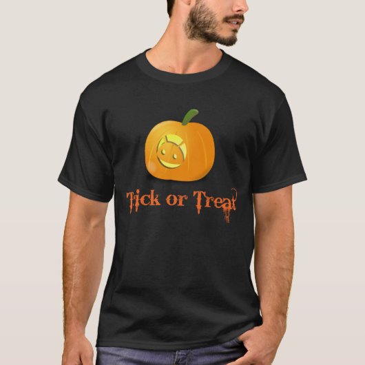 Cool Android Pumpkin Halloween Shirt (Vorderseite)