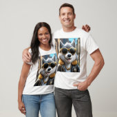 Cool, Angesagt, trendy Fluffy Wolf T-Shirt (Unisex)