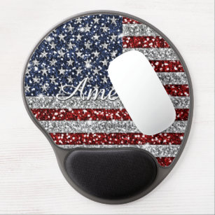 Cool angesagter Amerika-Flaggen glänzenden Imitate Gel Mousepad