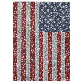 Cool angesagter Amerika-Flaggen glänzenden Imitate Klemmbrett (Rückseite)