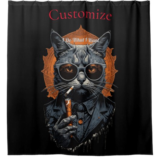 Cool Angesagter Cat Thunder_Cove Duschvorhang (Vorderseite)