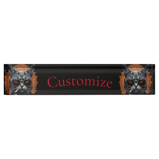 Cool Angesagter Cat Thunder_Cove Namensplakette (Vorderseite)