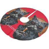 Cool Angesagter Cat Thunder_Cove Polyester Weihnachtsbaumdecke (Schrägansicht)